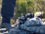 Binoculars, Hiking Boots and Camelbak